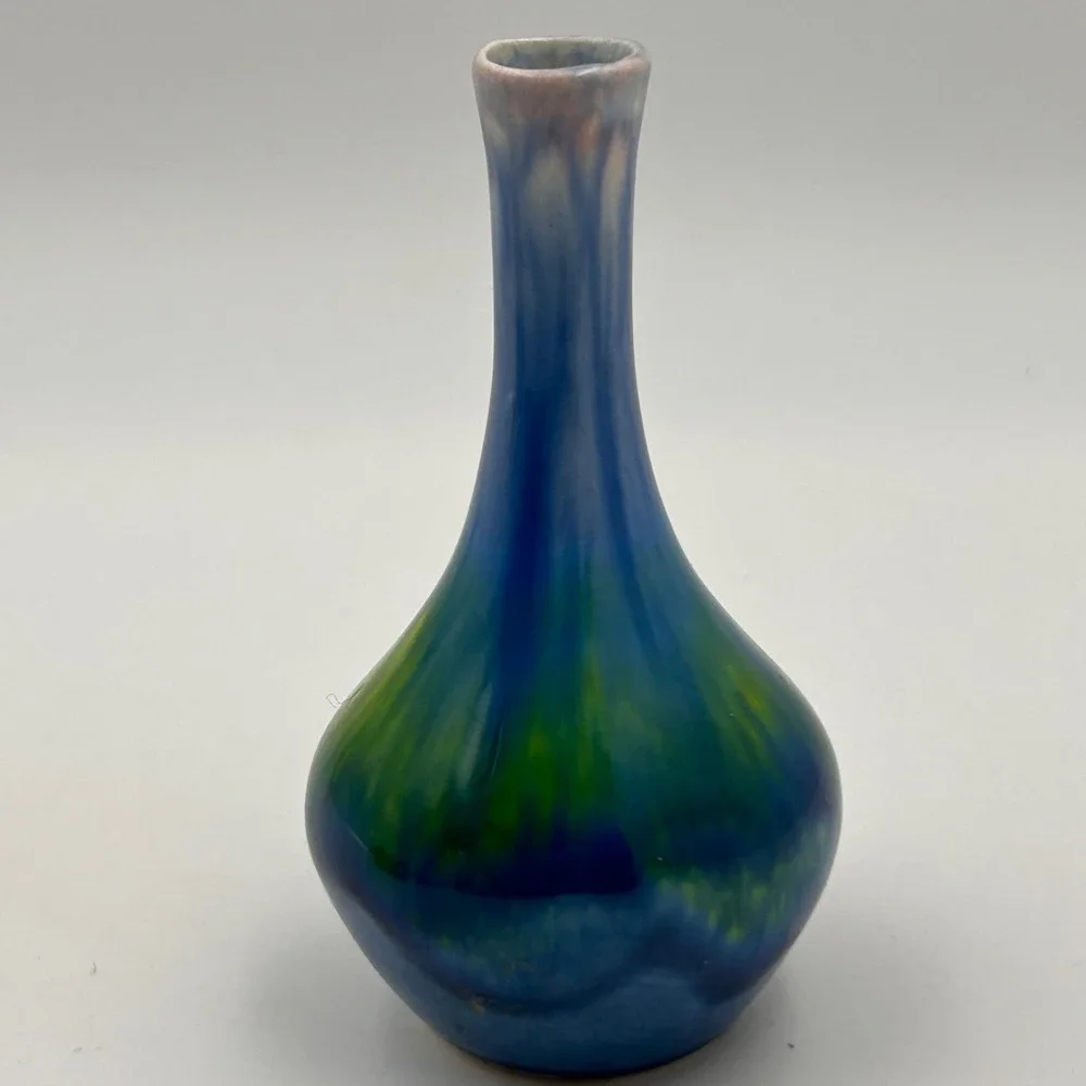 Vintage Japanese Mini Art Pottery Bud Vase 4.5